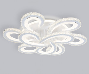 FA1704/6+3 WH/CH белый/хром 255W 3000K-6400K 610*610*130 (ПДУ РАДИО 2.4G)