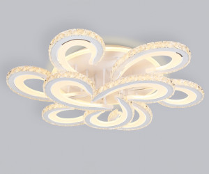 FA1704/6+3 WH/CH белый/хром 255W 3000K-6400K 610*610*130 (ПДУ РАДИО 2.4G)