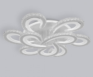 FA1704/6+3 WH/CH белый/хром 255W 3000K-6400K 610*610*130 (ПДУ РАДИО 2.4G)