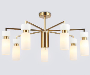 LH56126/7 BS/FR латунь/белый матовый E14*7 max 40W D705*350