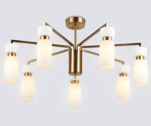 LH56126/7 BS/FR латунь/белый матовый E14*7 max 40W D705*350