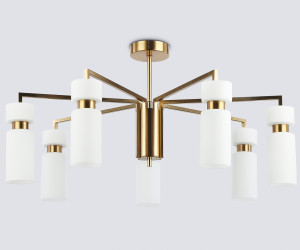 LH56126/7 BS/FR латунь/белый матовый E14*7 max 40W D705*350