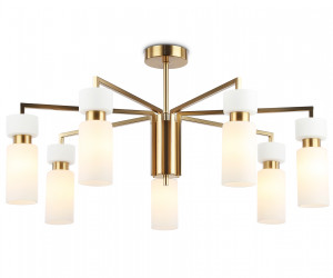 LH56126/7 BS/FR латунь/белый матовый E14*7 max 40W D705*350