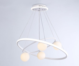 FL66321/1+4 WH белый 69W 3000K-6400K+G9/4 D600/400*1200 (ПДУ ИК)