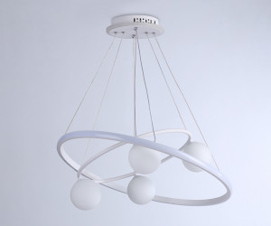 FL66321/1+4 WH белый 69W 3000K-6400K+G9/4 D600/400*1200 (ПДУ ИК)