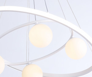 FL66321/1+4 WH белый 69W 3000K-6400K+G9/4 D600/400*1200 (ПДУ ИК)