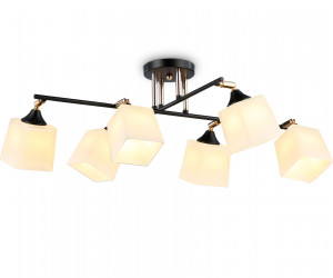 TR303089/6 BK/FGD/FR черный/золото/белый матовый E27/6 max 40W 800*580*250