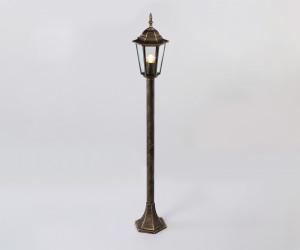 ST2039 GD/BK/CL золото/черный/прозрачный IP54 E27 max 40W D150*1100