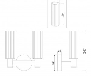 Настенный светильник (бра) Freya FR5167WL-02BS