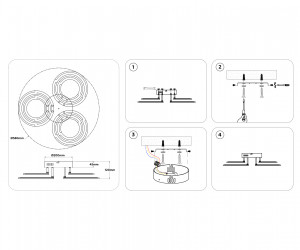 FA8943/3+3 WH белый 79W 3000-6000K D580*120 (ПДУ ИК)