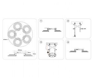FA8944/5+5 WH белый 132W 3000-6000K D735*115 (ПДУ ИК)