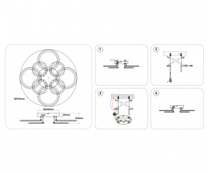 FA8945/4+4 WH белый 106W 3000-6000K D670*120 (ПДУ ИК)