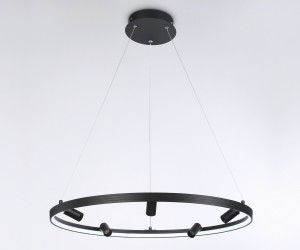 FL5289/1+5 BK черный 72W 3000K/4200K/6400K+4200K D700*1200 (ПДУ ИК)