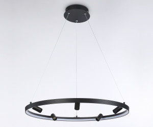 FL5289/1+5 BK черный 72W 3000K/4200K/6400K+4200K D700*1200 (ПДУ ИК)