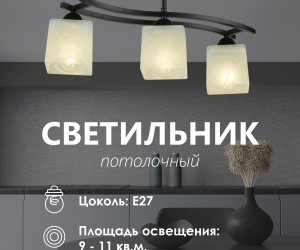 Потолочный светильник P9484-3 BK 000050559