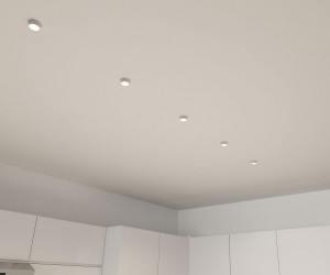 DK3056-WH Встраиваемый светильник под шпатлевку, IP20, до 15 Вт, LED, GU5,3, белый, пластик