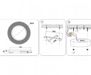 FA9448 WH/CH белый/хром 102W D500*85 (ПДУ РАДИО 2.4)