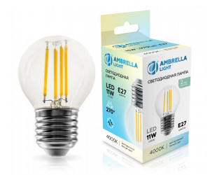 451124 Filament LED G45 11W E27 4000K 220-240V