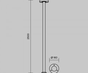 Садово-парковый светильник Outdoor O529FL-L30B3K