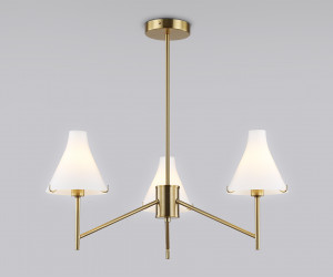 LH57131/3 BS/FR латунь/белый матовый E14/3 max 40W D650*590