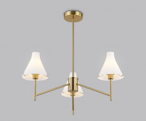 LH57131/3 BS/FR латунь/белый матовый E14/3 max 40W D650*590