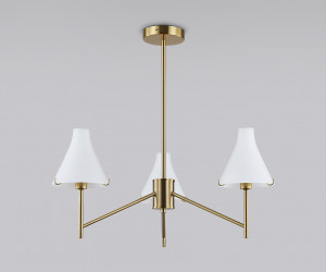 LH57131/3 BS/FR латунь/белый матовый E14/3 max 40W D650*590