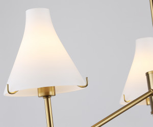 LH57131/3 BS/FR латунь/белый матовый E14/3 max 40W D650*590