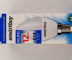 Светодиодная (LED) Лампа Smartbuy-C37-12W/6000 (SBL-C37-12-60K-E14)