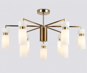 LH56128/9 BS/FR латунь/белый матовый E14*9 max 40W D765*440