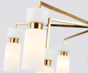 LH56128/9 BS/FR латунь/белый матовый E14*9 max 40W D765*440