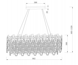 Подвесной светильник Maytoni MOD490PL-10G