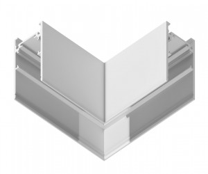 GL3369 WH белый коннектор угловой для накладного шинопровода 85*85*H53.7