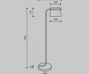 Напольный светильник (торшер) Maytoni MOD170FL-L8BS3K