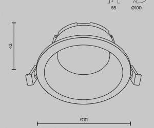 Встраиваемый светильник Technical DL126-GX53-B