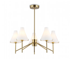 LH57133/5 BS/FR латунь/белый матовый E14/5 max 40W D650*590