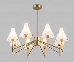 LH57135/8 BS/FR латунь/белый матовый E14/8 max 40W D800*650