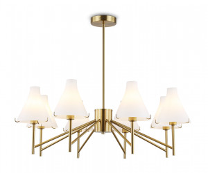 LH57135/8 BS/FR латунь/белый матовый E14/8 max 40W D800*650