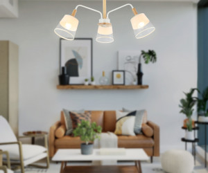 TR4737/3 WH/LW белый/светлое дерево E27/3 max 40W D760*350