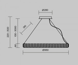 Подвесной светильник Maytoni MOD335PL-L35CH3K