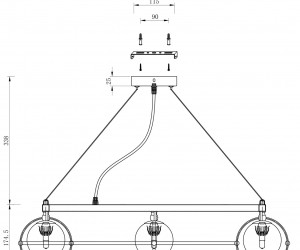 Подвесной светильник Maytoni MOD312PL-10GCH