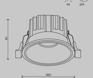 Встраиваемый светильник Technical DL058-12W2.7K-B