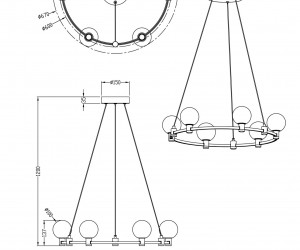 Подвесной светильник Freya FR4005PL-06B1