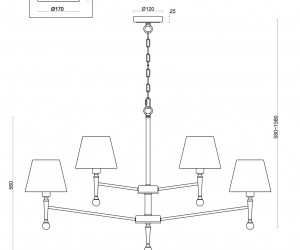 Подвесной светильник Freya FR5190PL-12BS