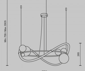 Подвесной светильник Maytoni MOD289PL-L44BS3K