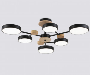 FL4863/6 BK/WD черный/дерево 90W 3000-6000K D750*180 (без ПДУ)