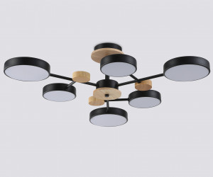 FL4863/6 BK/WD черный/дерево 90W 3000-6000K D750*180 (без ПДУ)