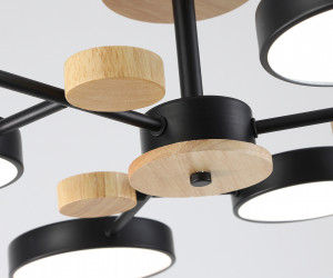 FL4863/6 BK/WD черный/дерево 90W 3000-6000K D750*180 (без ПДУ)