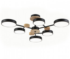 FL4863/6 BK/WD черный/дерево 90W 3000-6000K D750*180 (без ПДУ)