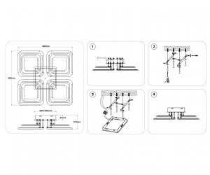 FA8948/4+4 WH белый 101W 3000-6000K 485*485*120 (ПДУ ИК)