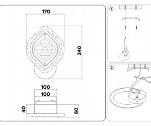 FA279 CH хром 12W 240*170*60